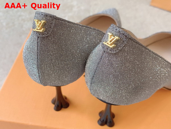 Louis Vuitton Blossom Pump in Grey Textile Leather Outsole Replica