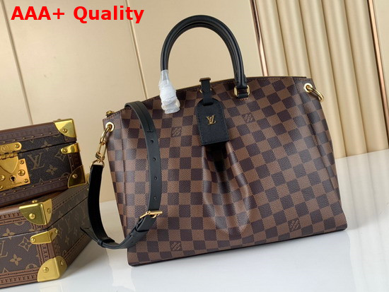 Louis Vuitton Boetie MM Zipped Tote in Damier Ebene Canvas Replica