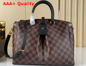 Louis Vuitton Boetie MM Zipped Tote in Damier Ebene Canvas Replica