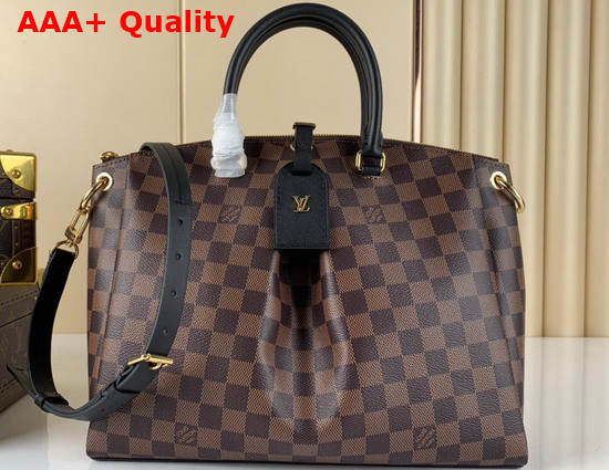 Louis Vuitton Boetie MM Zipped Tote in Damier Ebene Canvas Replica
