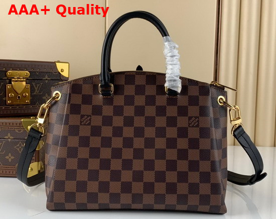Louis Vuitton Boetie PM Zipped Tote in Damier Ebene Canvas Replica