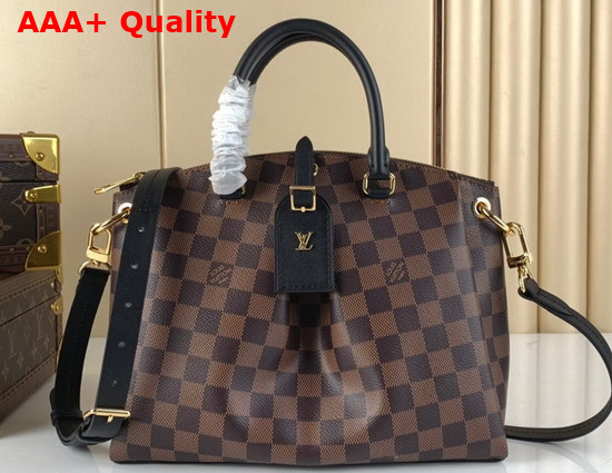 Louis Vuitton Boetie PM Zipped Tote in Damier Ebene Canvas Replica