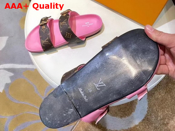 Louis Vuitton Bom Dia Mule Patent Monogram with Pink Replica