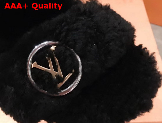 Louis Vuitton Bom Dia Mule in Black Shearling Replica