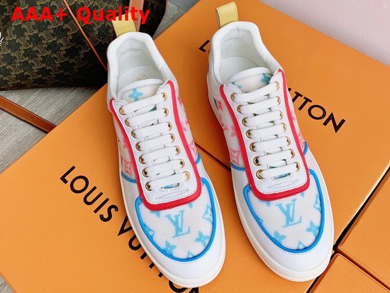 Louis Vuitton Boombox Sneaker Blue Pink Mix of Materials Replica