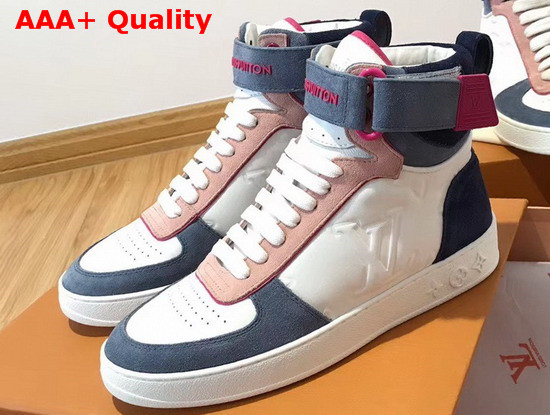 Louis Vuitton Boombox Sneaker Boot Bleu Jeans Blue 1A5MY7 Replica