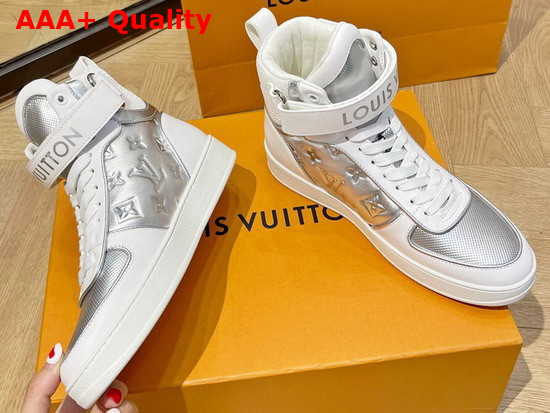 Louis Vuitton Boombox Sneaker Boot Silver Mix of Materials 1A95R4 Replica