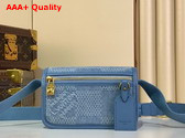 Louis Vuitton Bosphore Wearable Wallet Denim Blue Damier Denim 3D Cotton Canvas N00210 Replica