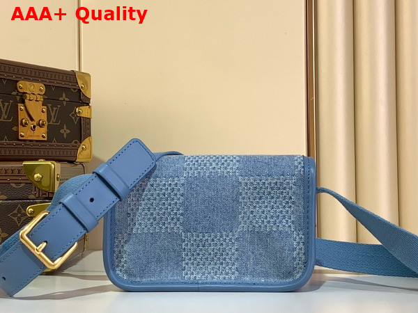 Louis Vuitton Bosphore Wearable Wallet Denim Blue Damier Denim 3D Cotton Canvas N00210 Replica
