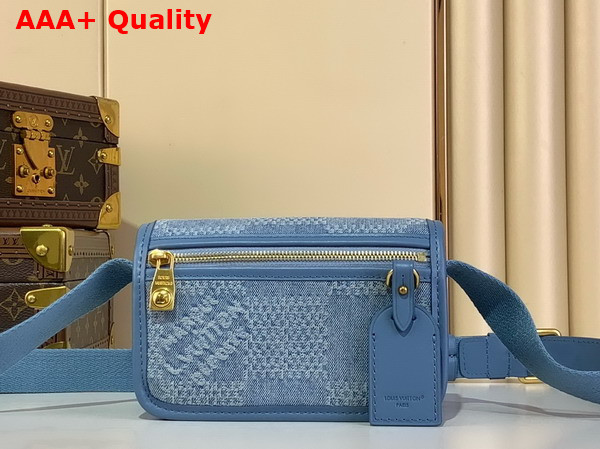 Louis Vuitton Bosphore Wearable Wallet Denim Blue Damier Denim 3D Cotton Canvas N00210 Replica
