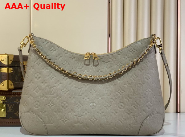 Louis Vuitton Boulogne GM Handbag in Tourterelle Monogram Empreinte Leather M25854 Replica