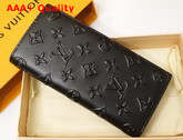 Louis Vuitton Brazza Wallet Black Monogram Seal Leather Replica