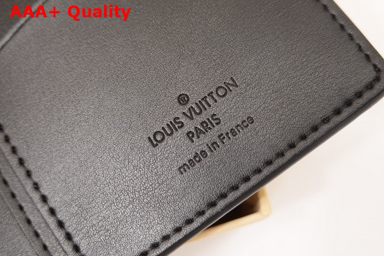 Louis Vuitton Brazza Wallet Black Monogram Seal Leather Replica
