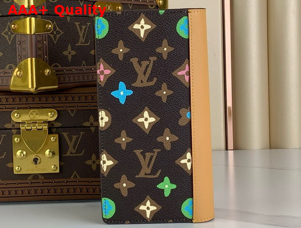 Louis Vuitton Brazza Wallet Chocolate Monogram Craggy Coated Canvas Replica