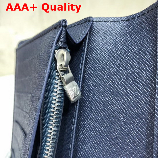 Louis Vuitton Brazza Wallet Monogram Denim Blue Replica