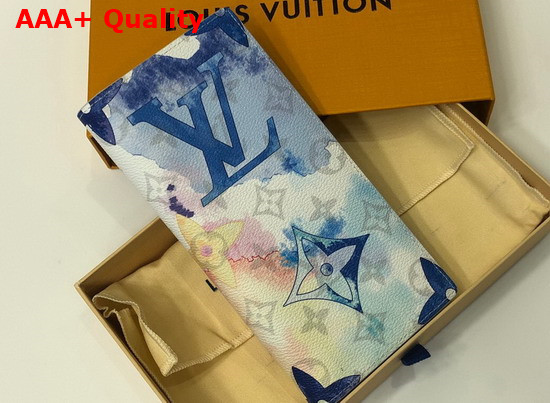 Louis Vuitton Brazza Wallet Monogram Watercolor Multicolor Coated Canvas Replica