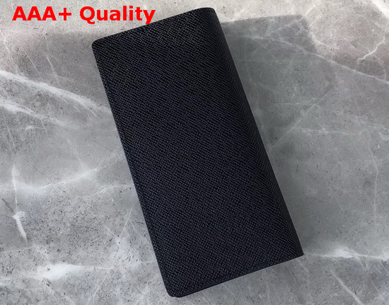 Louis Vuitton Brazza Wallet Noir Taiga Leather M30385 Replica