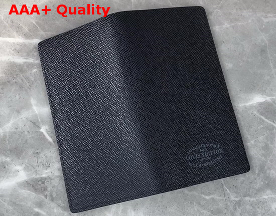 Louis Vuitton Brazza Wallet Noir Taiga Leather M30385 Replica