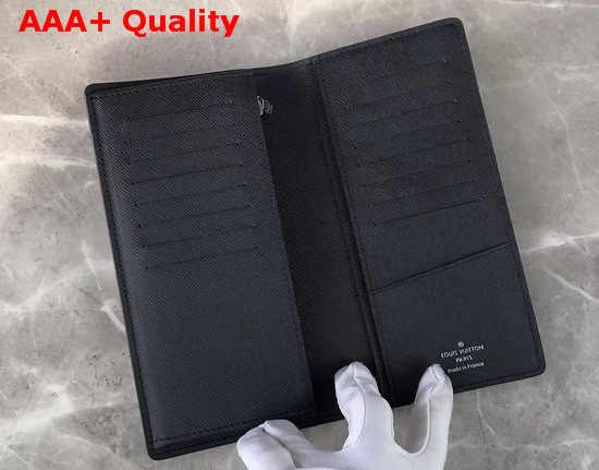Louis Vuitton Brazza Wallet Noir Taiga Leather M30385 Replica