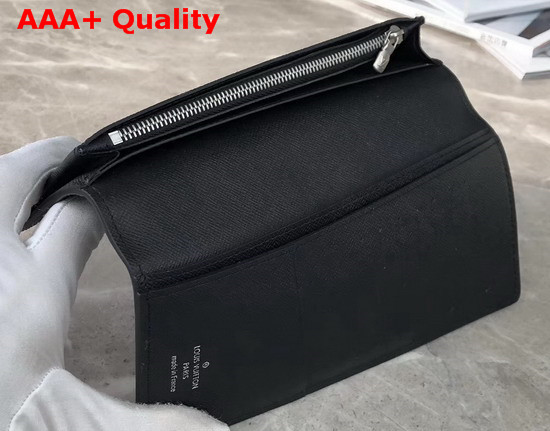 Louis Vuitton Brazza Wallet Noir Taiga Leather M30385 Replica