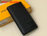 Louis Vuitton Brazza Wallet in Black Grained Calf Leather M69980 Replica