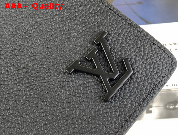 Louis Vuitton Brazza Wallet in Black LV Aerogram Cowhide Leather Replica