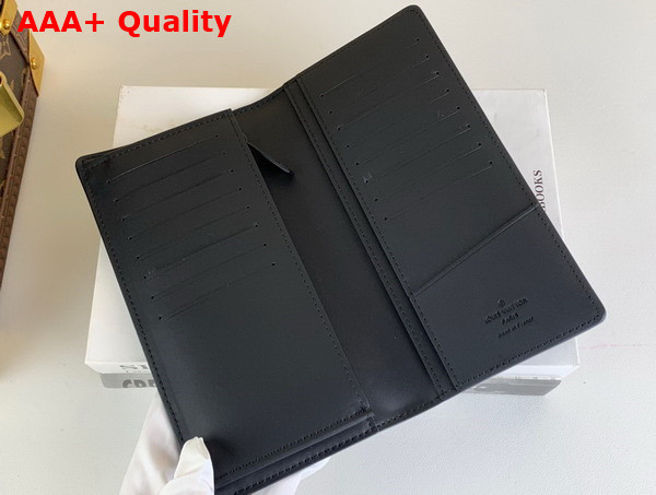Louis Vuitton Brazza Wallet in Black LV Aerogram Cowhide Leather Replica