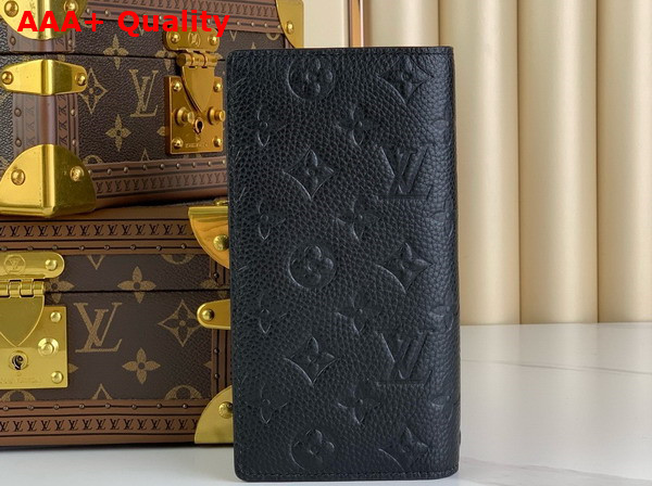 Louis Vuitton Brazza Wallet in Black Monogram Empreinte Leather Replica