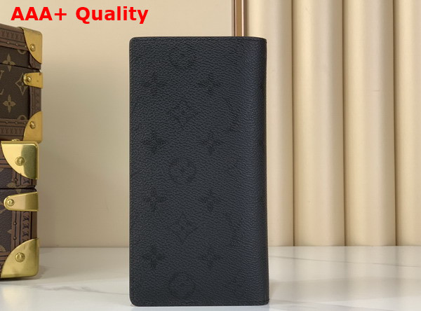 Louis Vuitton Brazza Wallet in Black Monogram Midnight Coated Canvas M26735 Replica