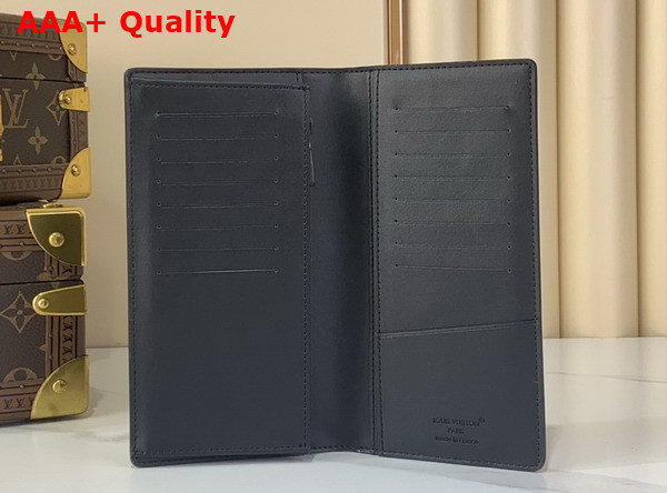 Louis Vuitton Brazza Wallet in Black Monogram Midnight Coated Canvas M26735 Replica
