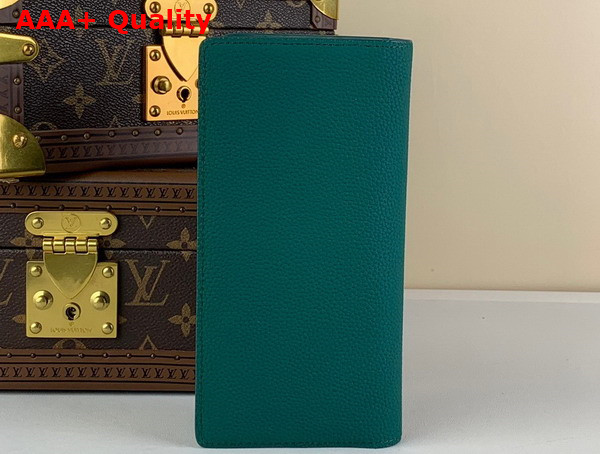 Louis Vuitton Brazza Wallet in Green lv Aerogram Cowhide Leather Replica