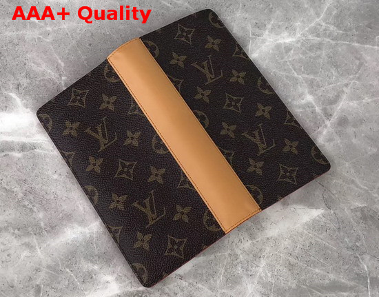 Louis Vuitton Brazza Wallet in Monogram Coated Canvas and Smooth Natural Leather M69029 Replica