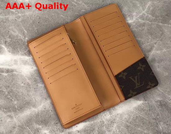 Louis Vuitton Brazza Wallet in Monogram Coated Canvas and Smooth Natural Leather M69029 Replica