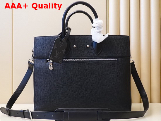 Louis Vuitton Cabas Business Bag Black Taurillon Leather M55732 Replica