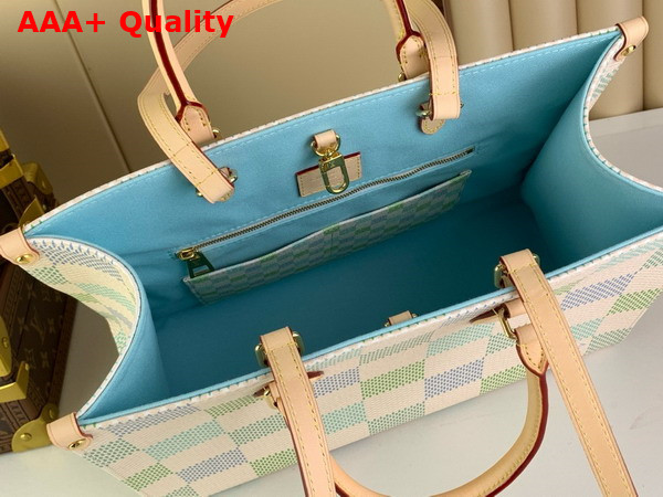 Louis Vuitton Cabas Onthego MM Pistache Toile Damier Giant N40518 Replica