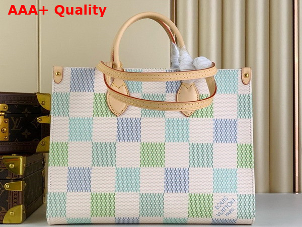 Louis Vuitton Cabas Onthego MM Pistache Toile Damier Giant N40518 Replica