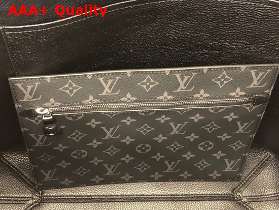 Louis Vuitton Cabas Voyage Black Taurillon Leather M52817 Replica