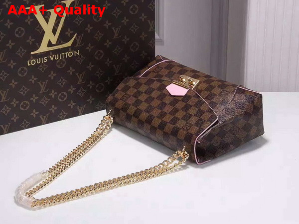 Louis Vuitton Caissa Clutch Rose Ballerine Damier Coated Canvas Replica