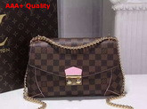 Louis Vuitton Caissa Clutch Rose Ballerine Damier Coated Canvas Replica