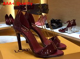 Louis Vuitton Call Back Sandal in Bordeaux Patent Calf Leather Replica