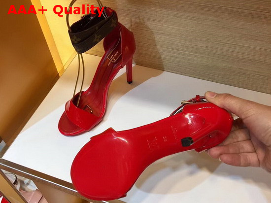 Louis Vuitton Call Back Sandal in Red Patent Calf Leather Replica