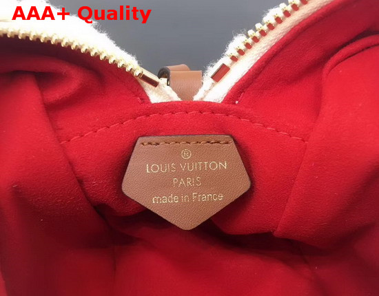 Louis Vuitton Camera Case in Black and Beige Shearling Replica