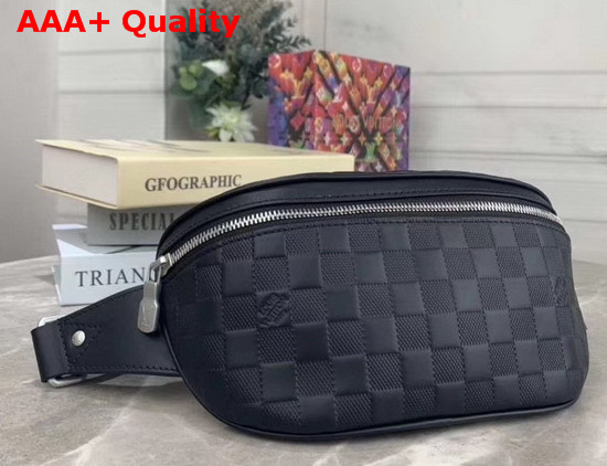 Louis Vuitton Campus Bumbag Damier Infini Onyx Silver Cowhide Leather N40298 Replica