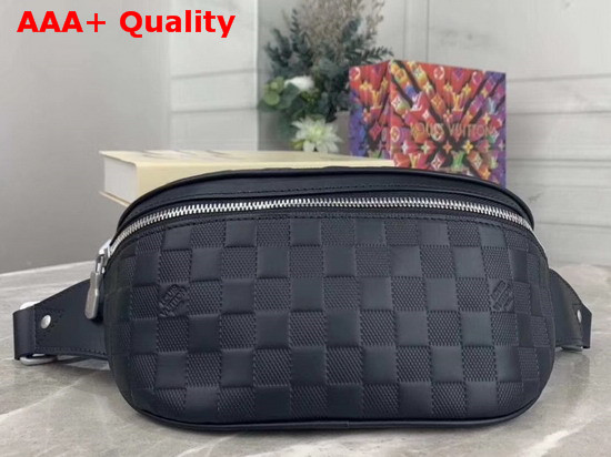 Louis Vuitton Campus Bumbag Damier Infini Onyx Silver Cowhide Leather N40298 Replica