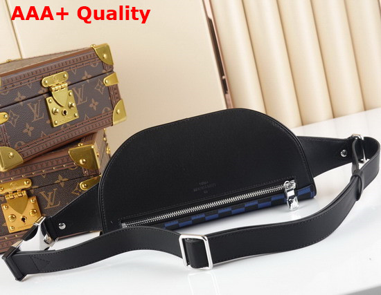 Louis Vuitton Campus Bumbag Navy Blue and Black Damier Infini 3D Cowhide Leather N50022 Replica
