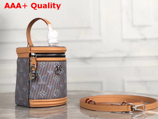 Louis Vuitton Cannes Handbag Calf Leather with Blue Monogram LV Pop Print Replica