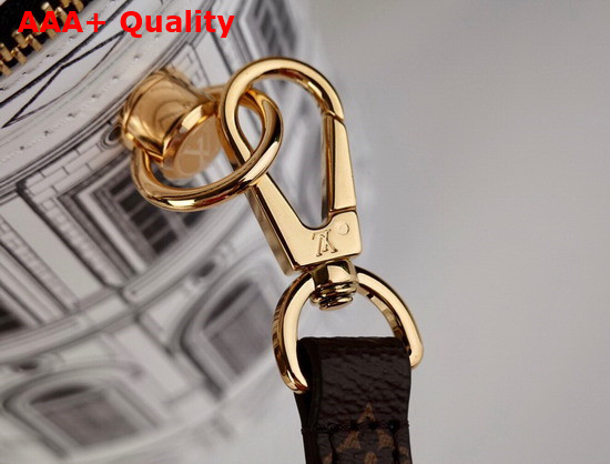 Louis Vuitton Cannes Vase Architettura Handbag Black and White Printed Patent Calf Leather M59143 Replica