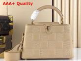 Louis Vuitton Capucines BB Beige Damier Quilted Lambskin Replica