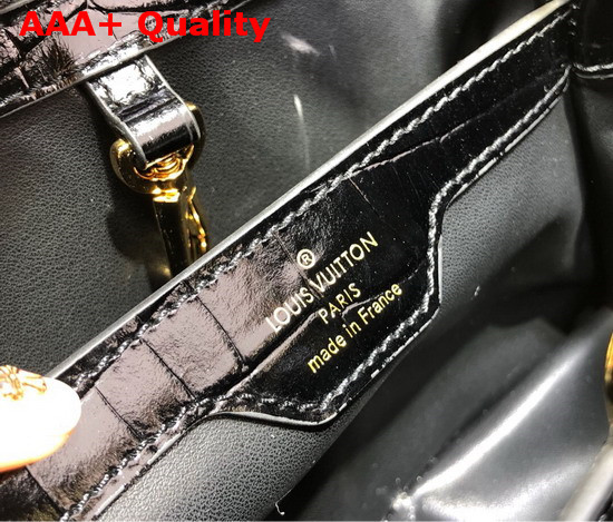 Louis Vuitton Capucines BB Black Alligator Leather Replica