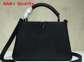 Louis Vuitton Capucines BB Black Taurillon Leather Ruthenium Hardware M52735 Replica
